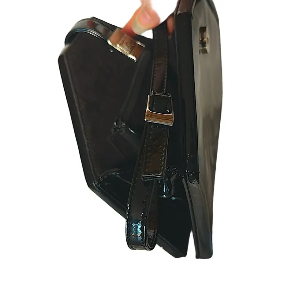MARIO MaGRO BEVERLY HILLS designer Patent leather handbag with glitter very rare